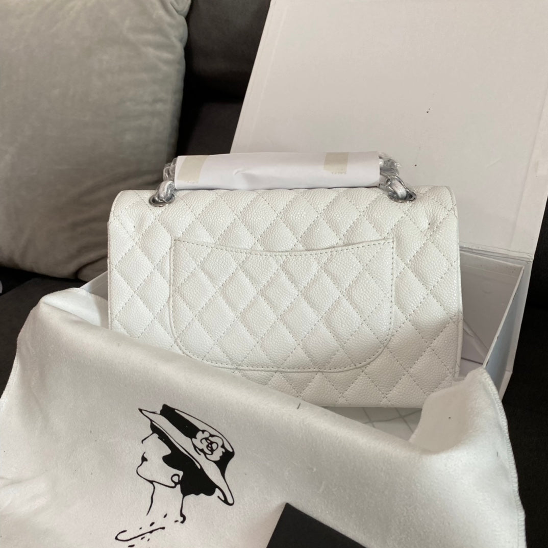 Flap Handbag With Silver-tone Metal