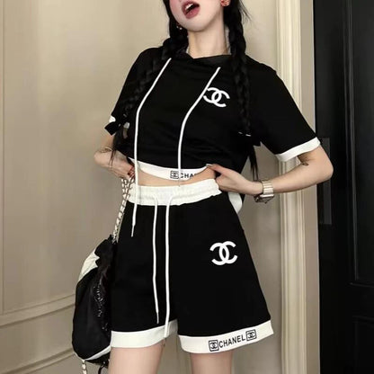 New Sweater Shorts Embroidery Sports Leisure Suit 1024031203