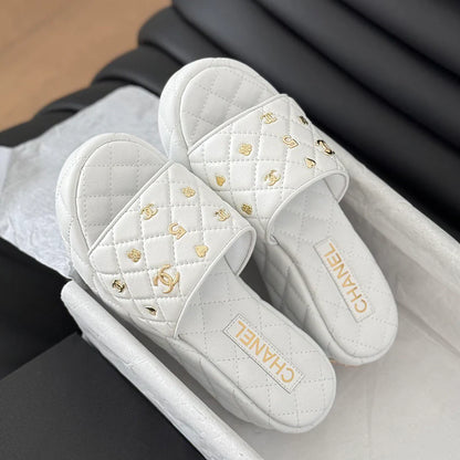 Luxury plaid versatile thick sole slope and cool mop 1024070911