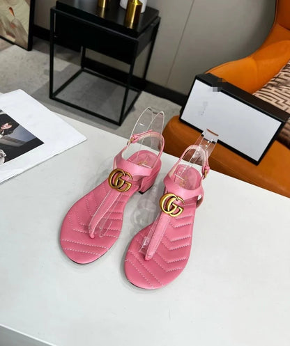 New Women's Sandals Double G Buckle Outer Wear All-match 1024031807