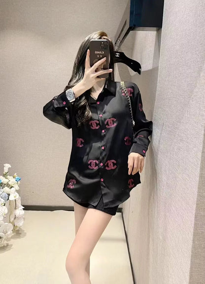 New Versatile Loose Long Sleeve Shirt 1024042910