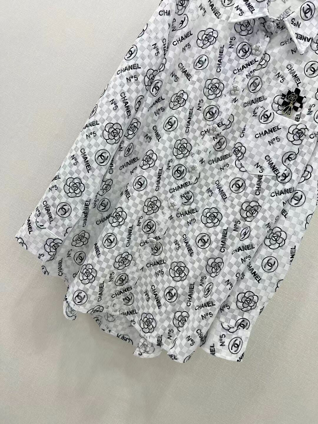 New Arrival Rhombic Printed All-Match Casual Long-Sleeved Sunscreen Shirt 1024041107