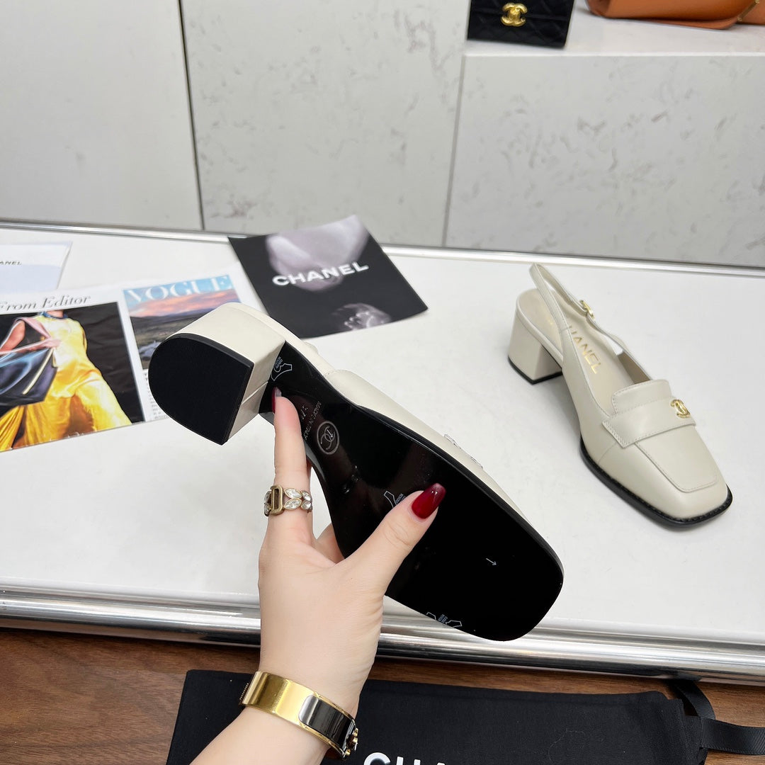 Chane1 top fashion classic flat toe thick heels 0724030818