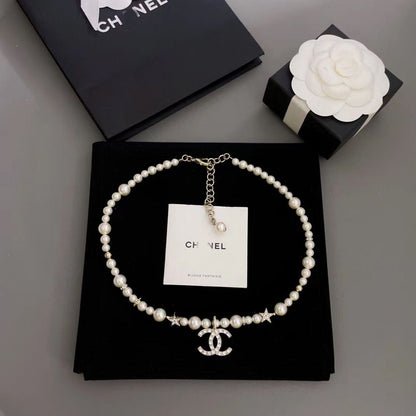 Classic Full Diamond Double C Collarbone Chain PD0823112204