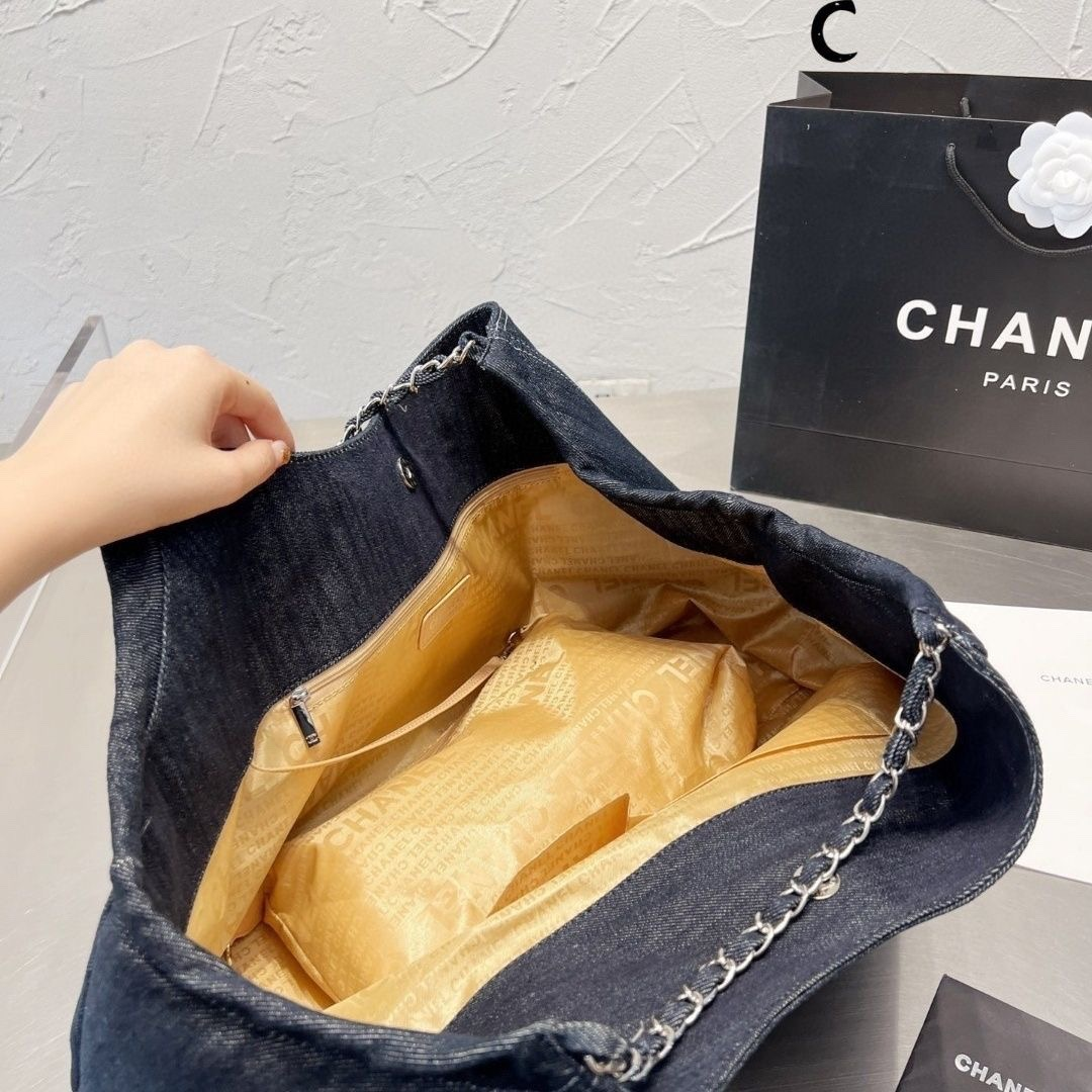 Maxi Denim Shopping Bags