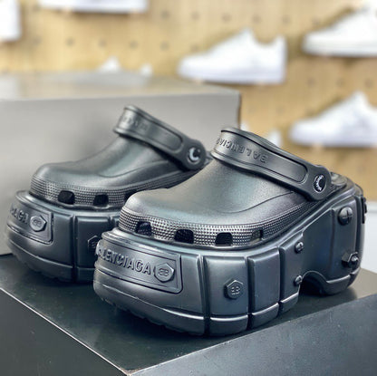 BB collaboration metal decorative thick-soled slippers 0724033101