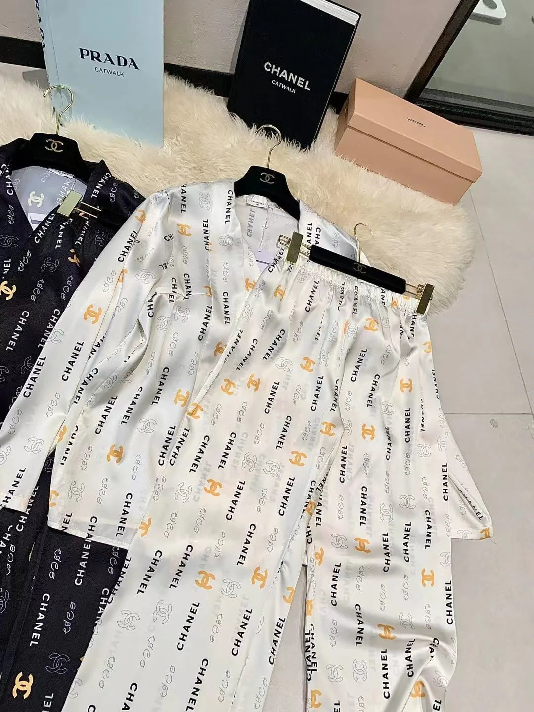 Premium Satin Print Shirt Trousers Suit 1024050910