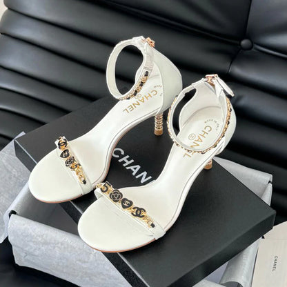 New hardware chain high-heeled sandals 1025042326