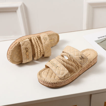 CNL knotted diamond thick-soled slippers 0724060602