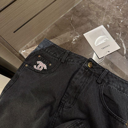 New Fashion Versatile High Quality Embroidered Denim Skirt 1024022903