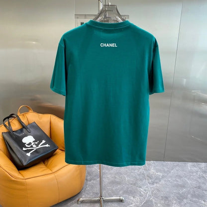 New Fashion Letter Printing Casual Short Sleeve Men's And Women's 1024071209