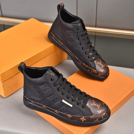 Leisure Pattern Two Tone Trendy High-top Shoes