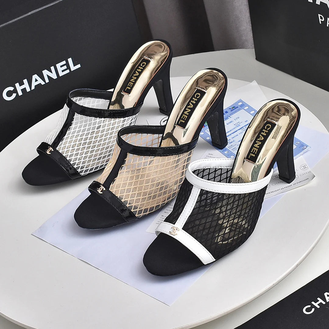 New Mesh Spliced High Heel Sandals 1024070124