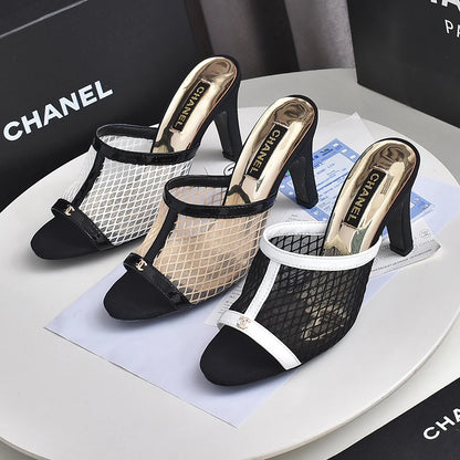 New Mesh Spliced High Heel Sandals 1024070124