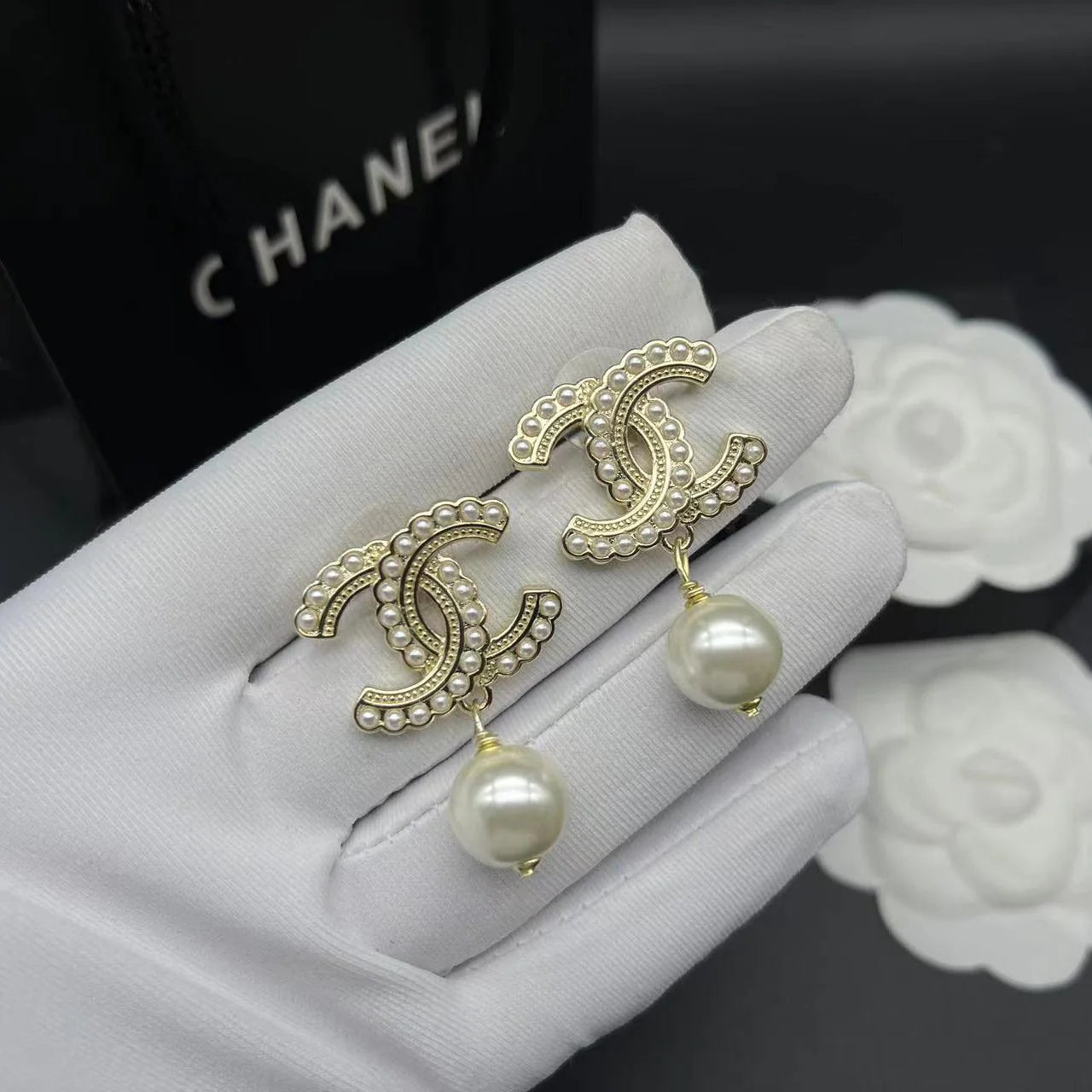 Fashionable Tassel Full Diamond Earrings 1024010313