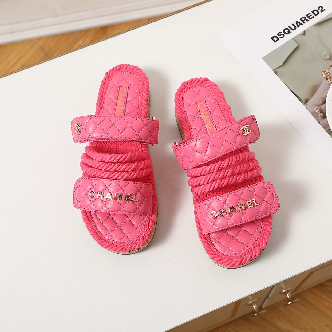 CNL knotted diamond thick-soled slippers 0724060602