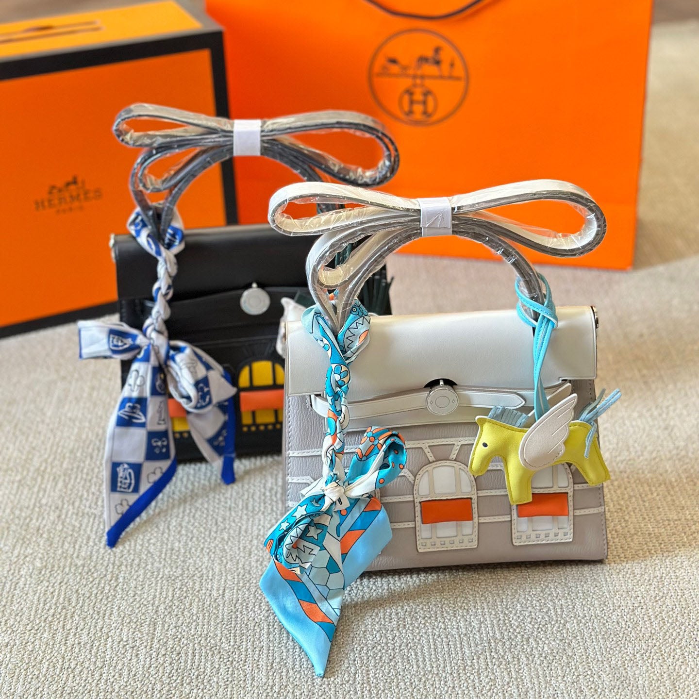 H classic pure leather handbag XC24100905