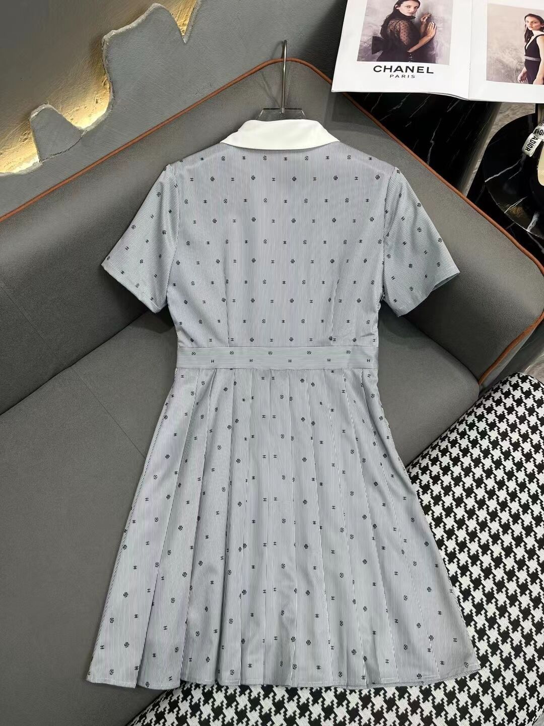 New Full Print Fashion Casual Short Sleeve Dress 1024041106