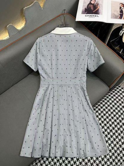 New Full Print Fashion Casual Short Sleeve Dress 1024041106