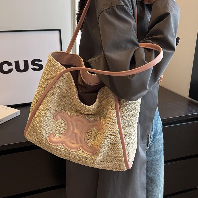 CL shoulder portable straw bag 0724041102