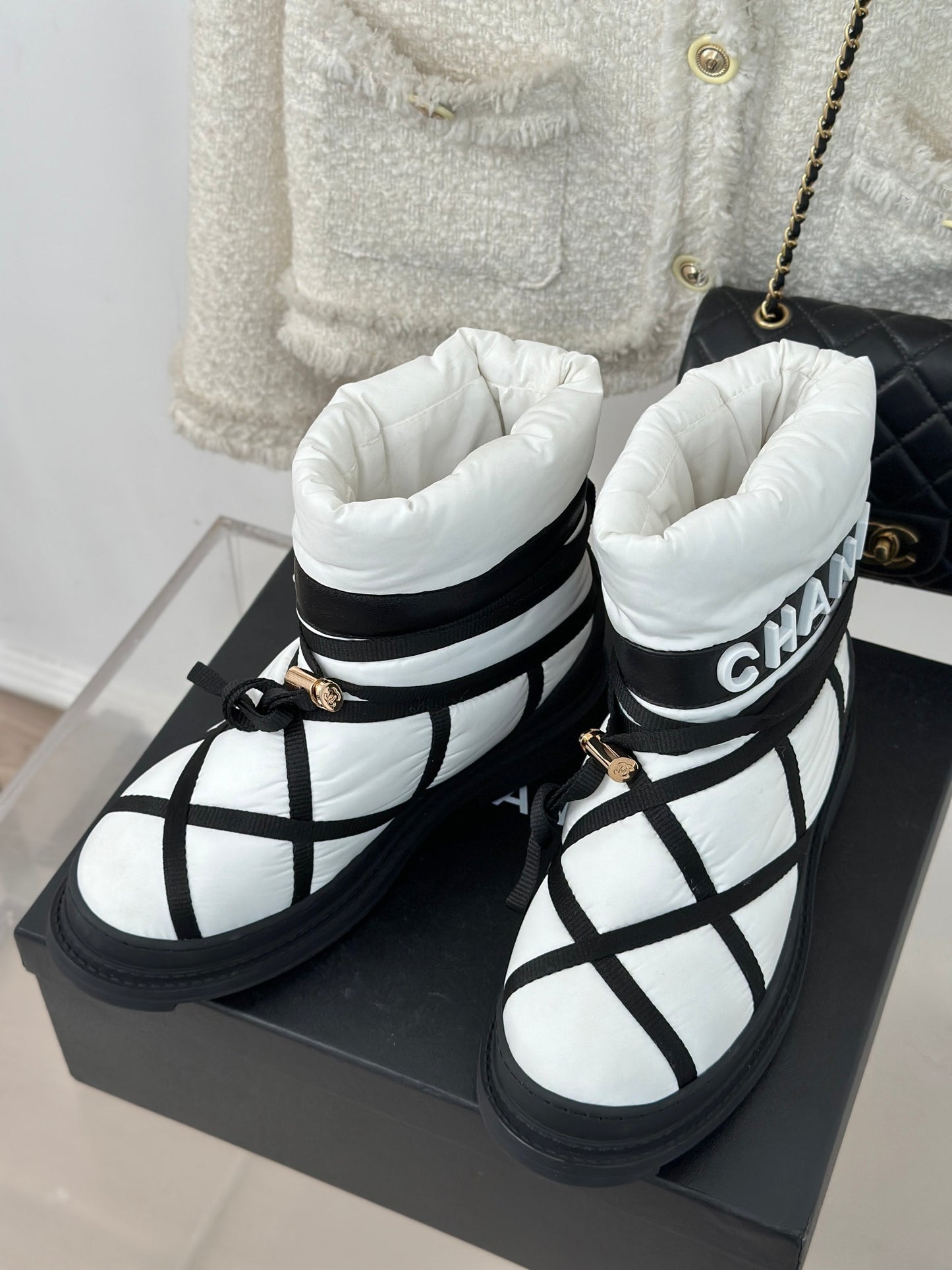 CL Cruise Leather Block Heels High Heel Boots 0423112101