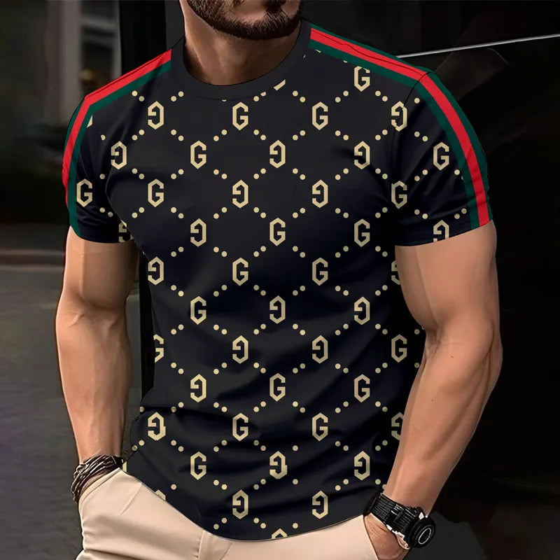 Luxury Classic Print Men's T-Shirt 3D1025051416