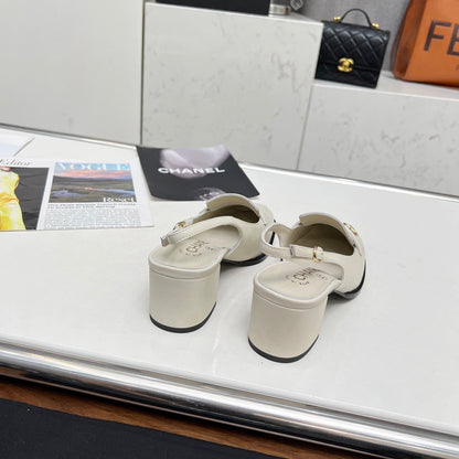 Chane1 top fashion classic flat toe thick heels 0724030818