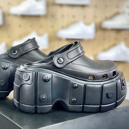 BB collaboration metal decorative thick-soled slippers 0724033101