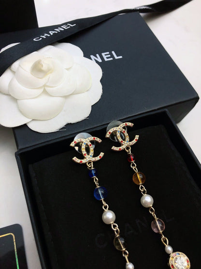 Double C diamond earrings XC0823072403