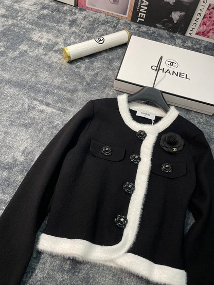 CHA Fashion Camellia Knitted Sweater Cardigan Jacket 0724012306