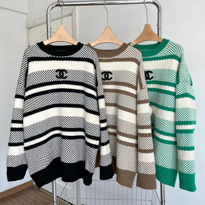 Loose pullover lazy style knitted sweater 0823120702