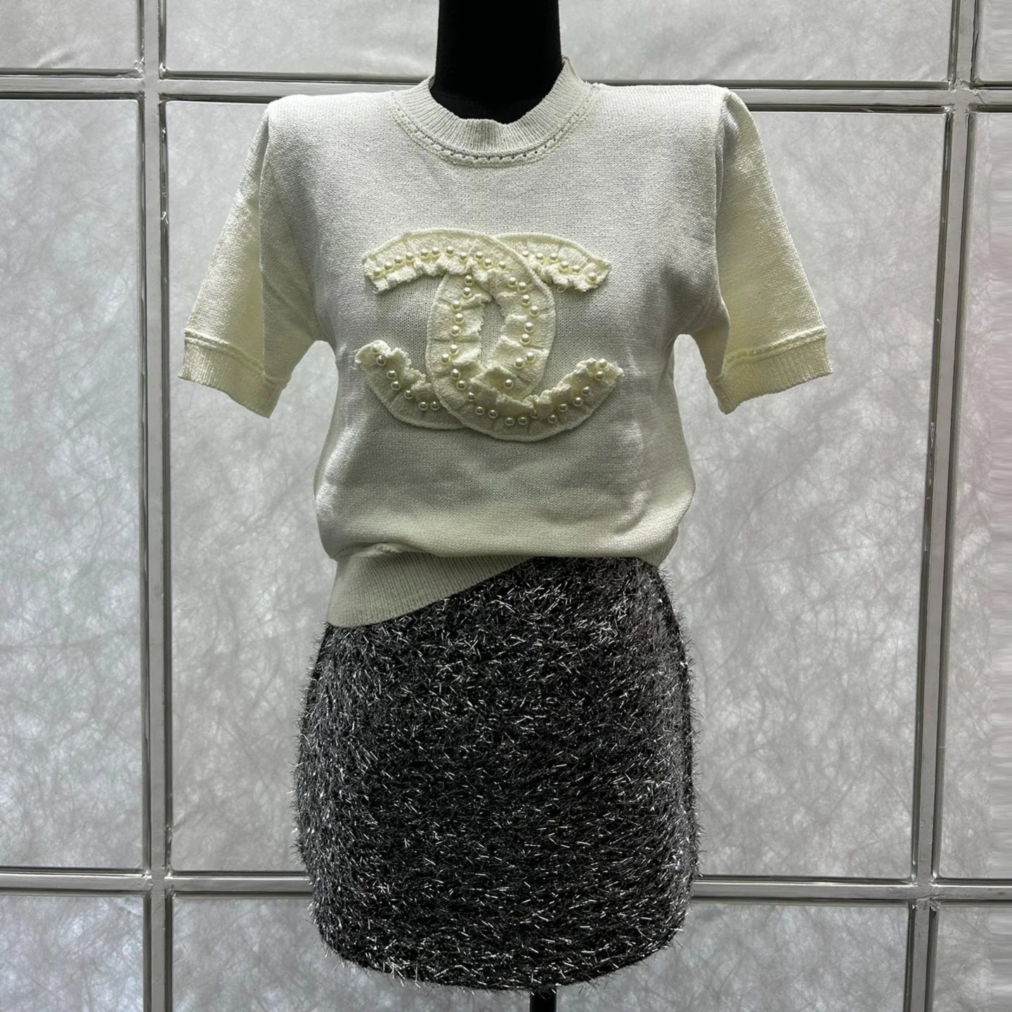 CHA Fashion Pearl Double C Sweater 0724022007