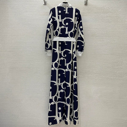 New versatile printed long sleeved dress　1024072503