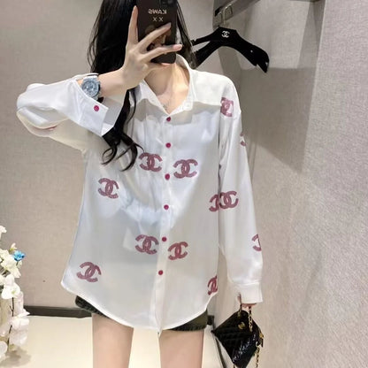 New Versatile Loose Long Sleeve Shirt 1024042910