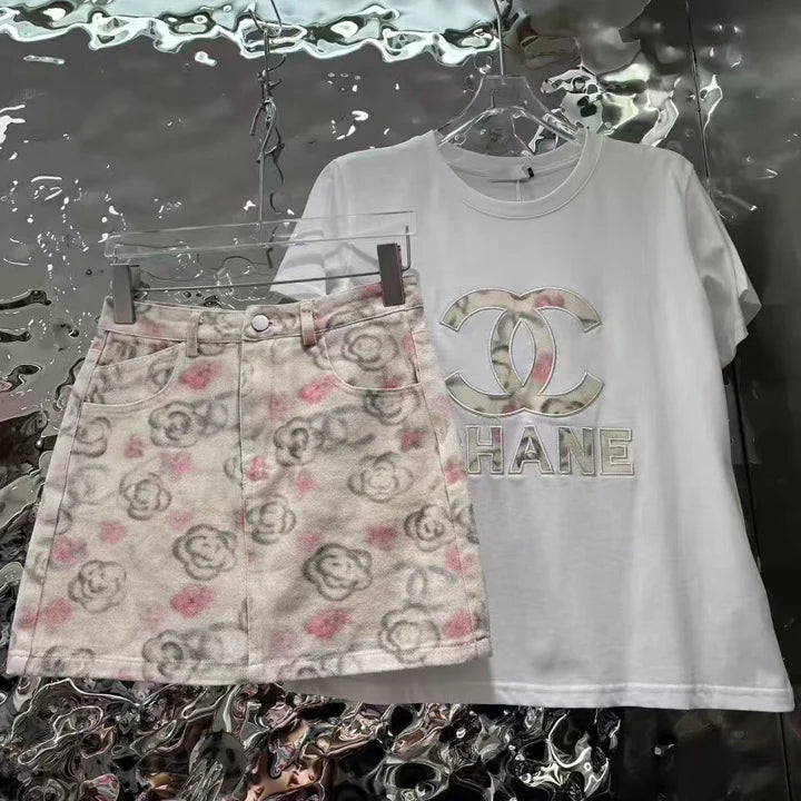 New fashion versatile T-shirt skirt suit 1025042104