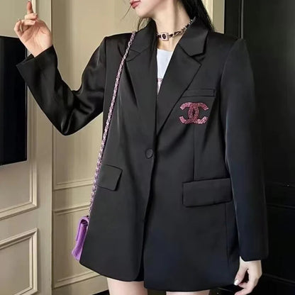 New Composite Hot Rhinestone Suit All-match Jacket 1024030603