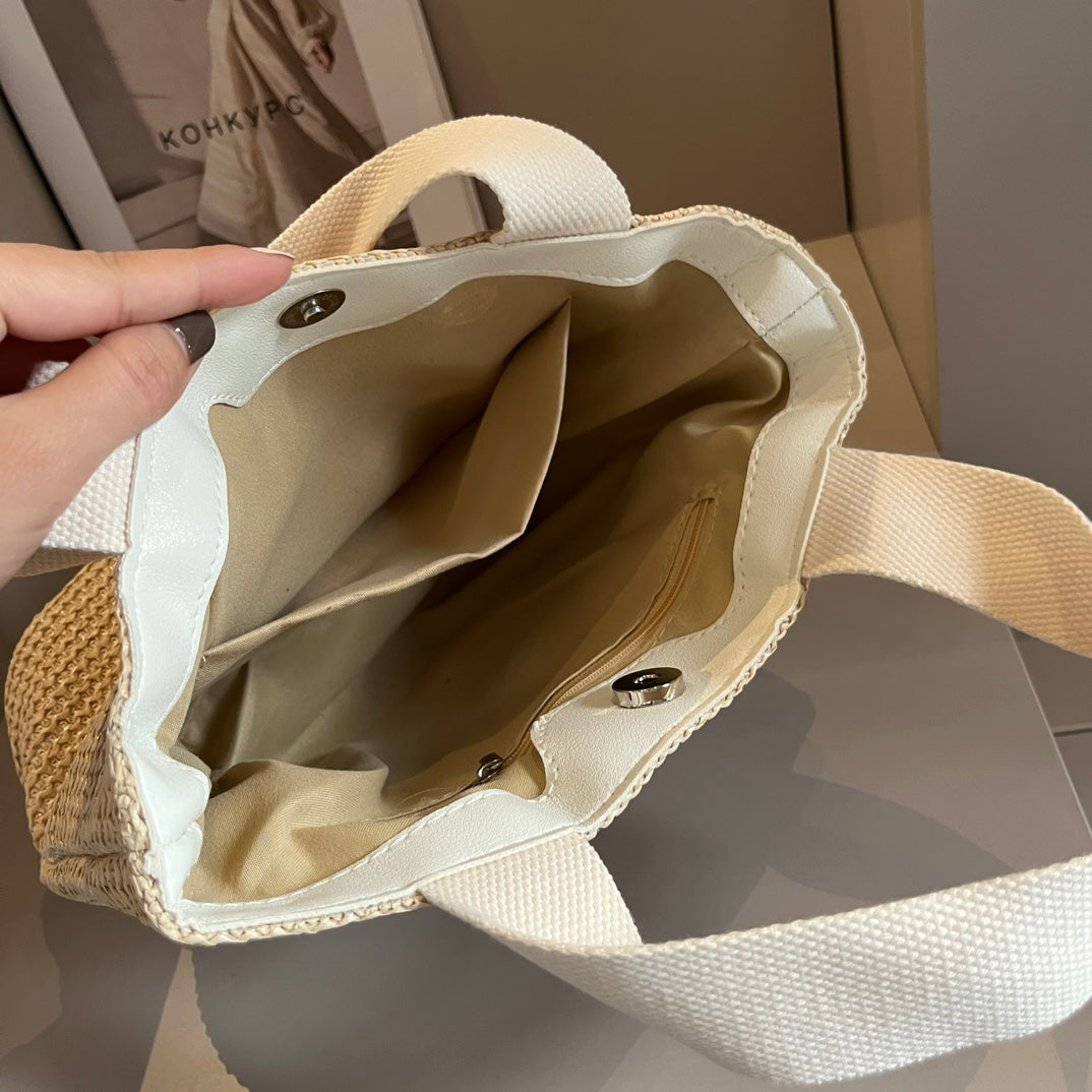 CNL summer pastoral woven handbag 0724041119