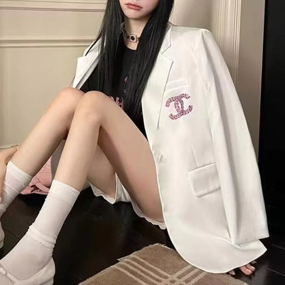 New Composite Hot Rhinestone Suit All-match Jacket 1024030603