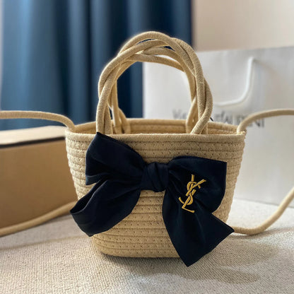 Fashion holiday style handwoven vegetable basket straw bag 1024041002