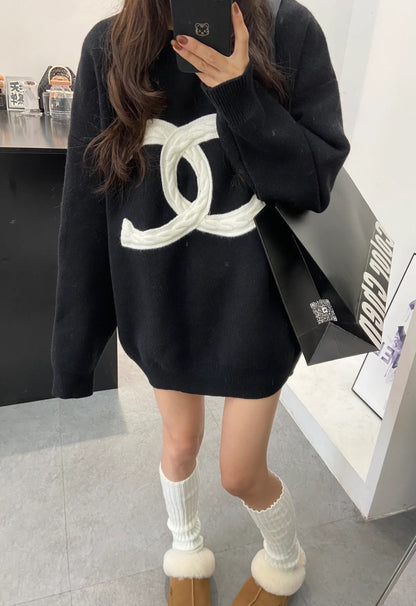 CNL crew neck long sweater 0724121108