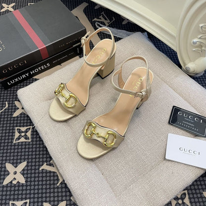 Classic Horsebit Leather Platform Sandals 1024031818