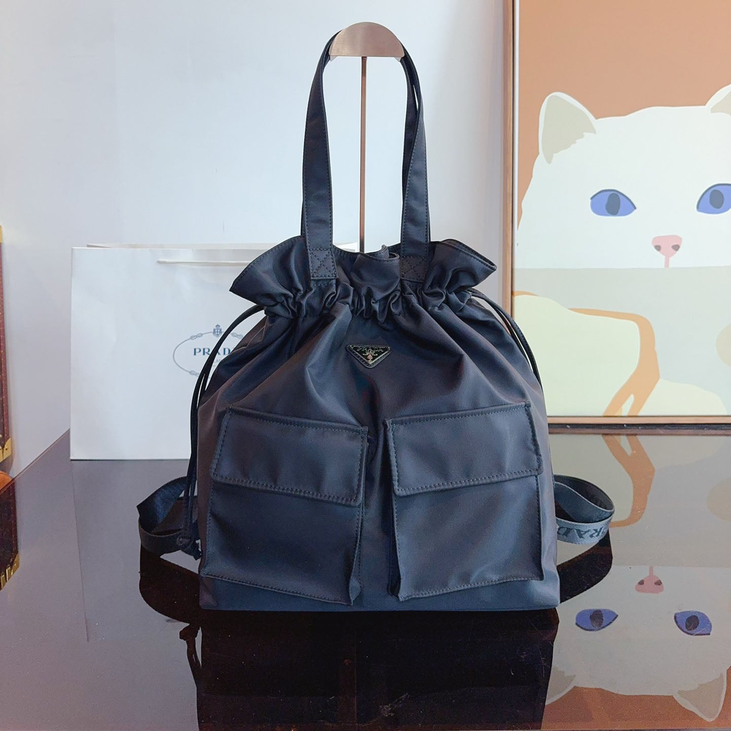 PRA drawstring shoulder bag XC24092909