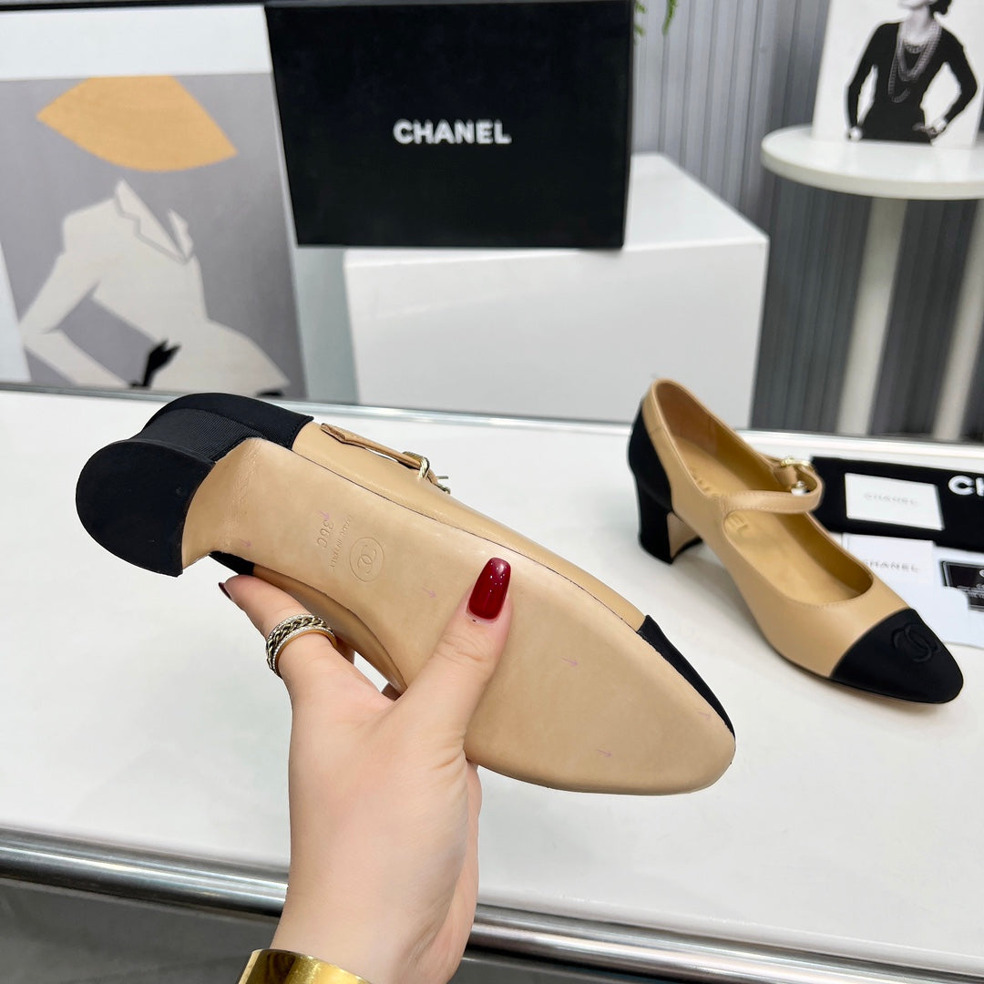 Chane1 top fashion classic color block high heels 0724030816