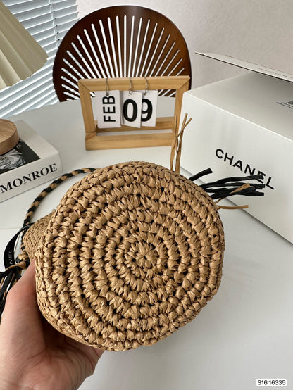 CNL summer woven bucket bag 0724041123