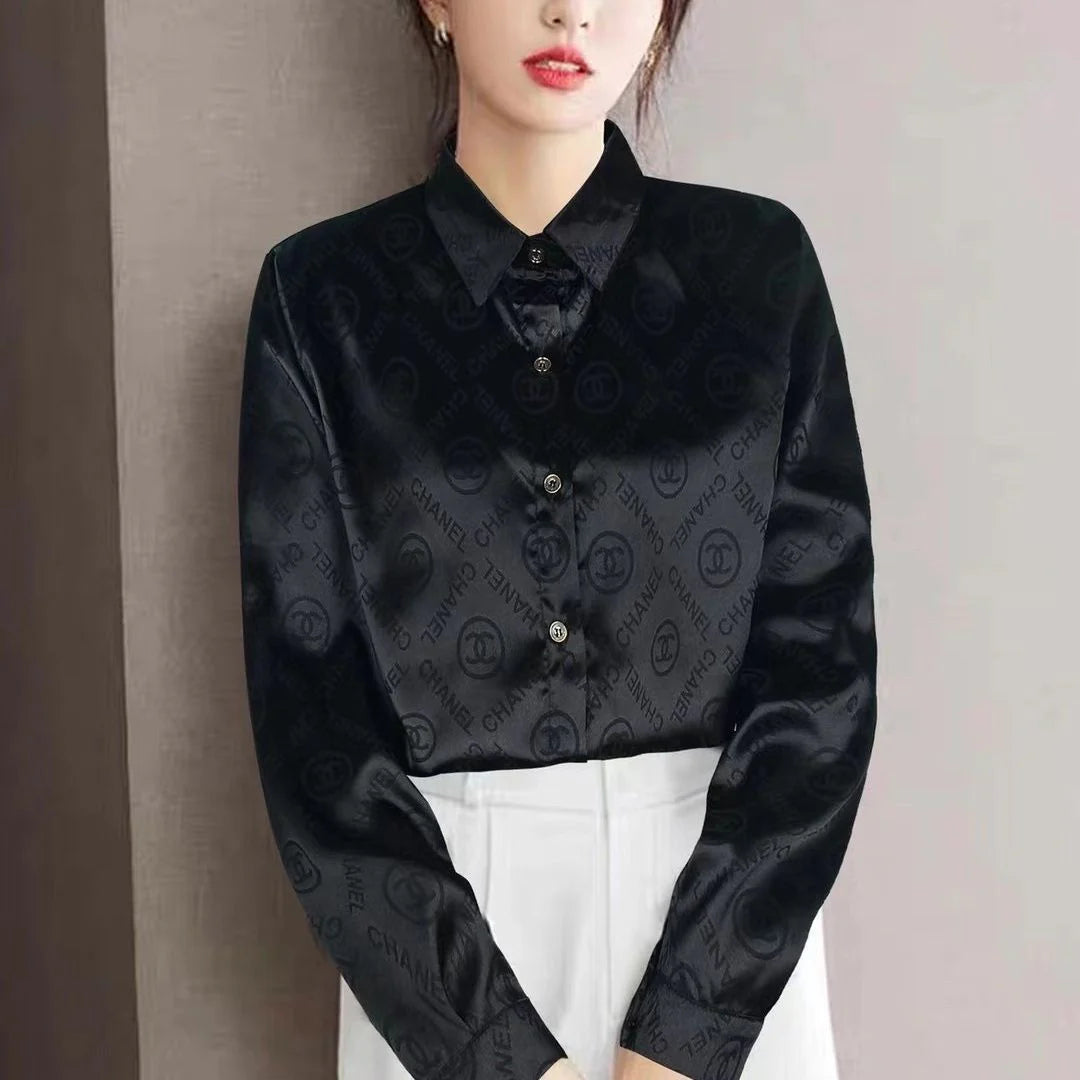 Fashion Jacquard Imitation High-grade Long Sleeve Shirt 1024073120
