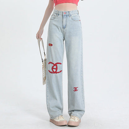 New Versatile Casual Straight Jeans PF1023101227