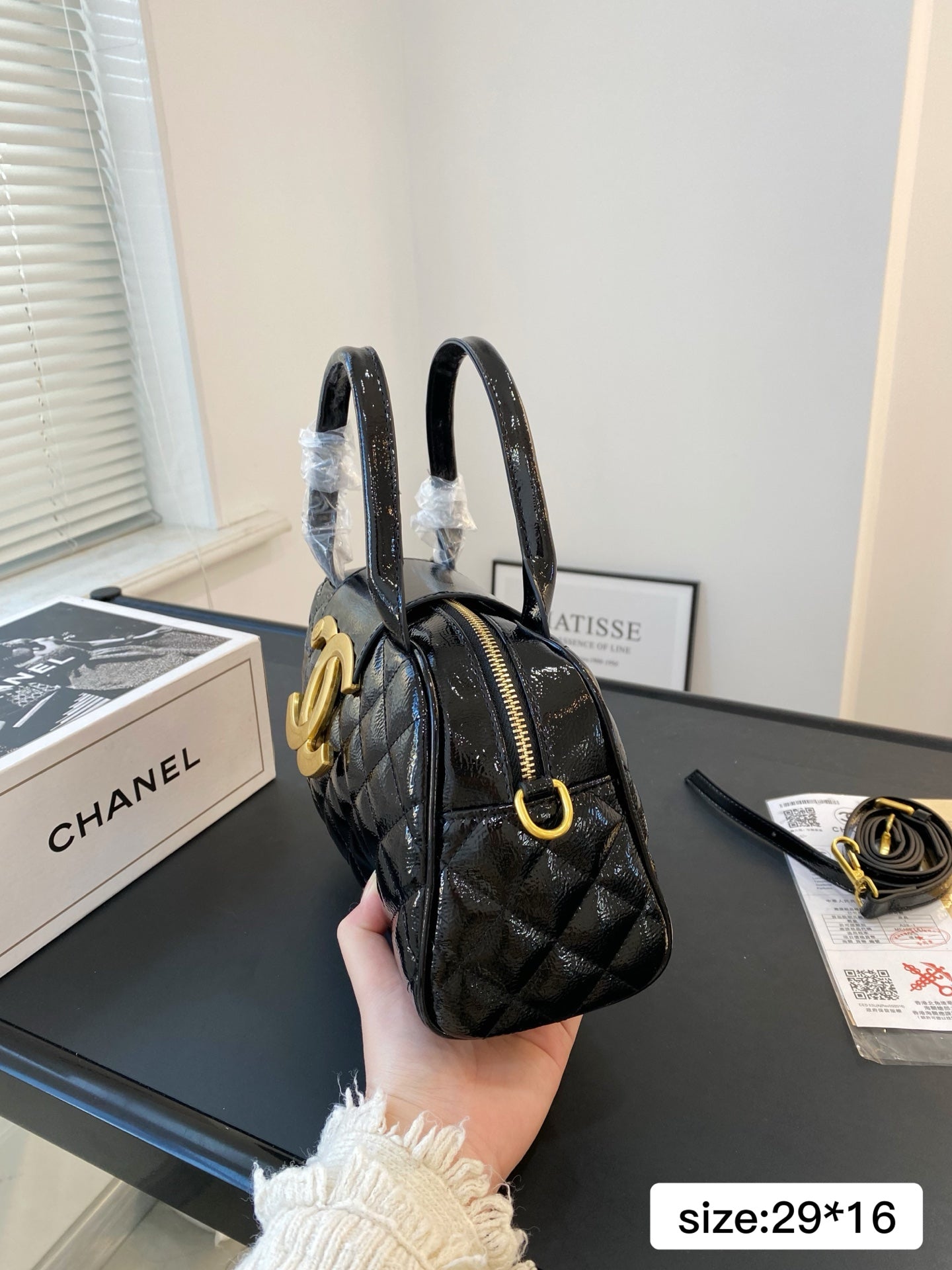 CNL Fashion Patent Leather Tote Bag 0725031108