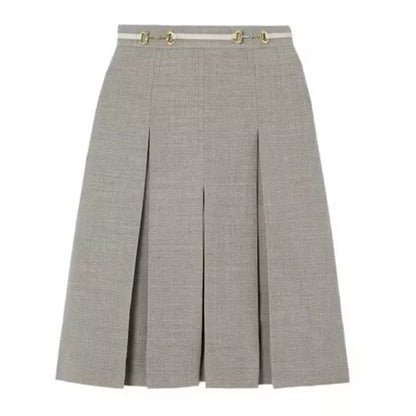 GG Horsebit Skirt Wool 1025051603