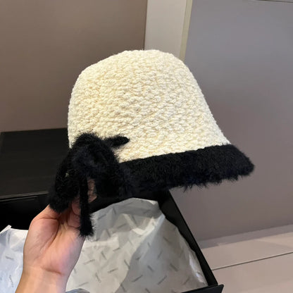 Fashion and versatile lamb wool fisherman cap 1024101807