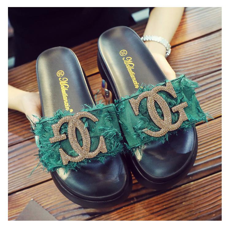 New Summer Fashion All-match Platform Slippers 1024062819
